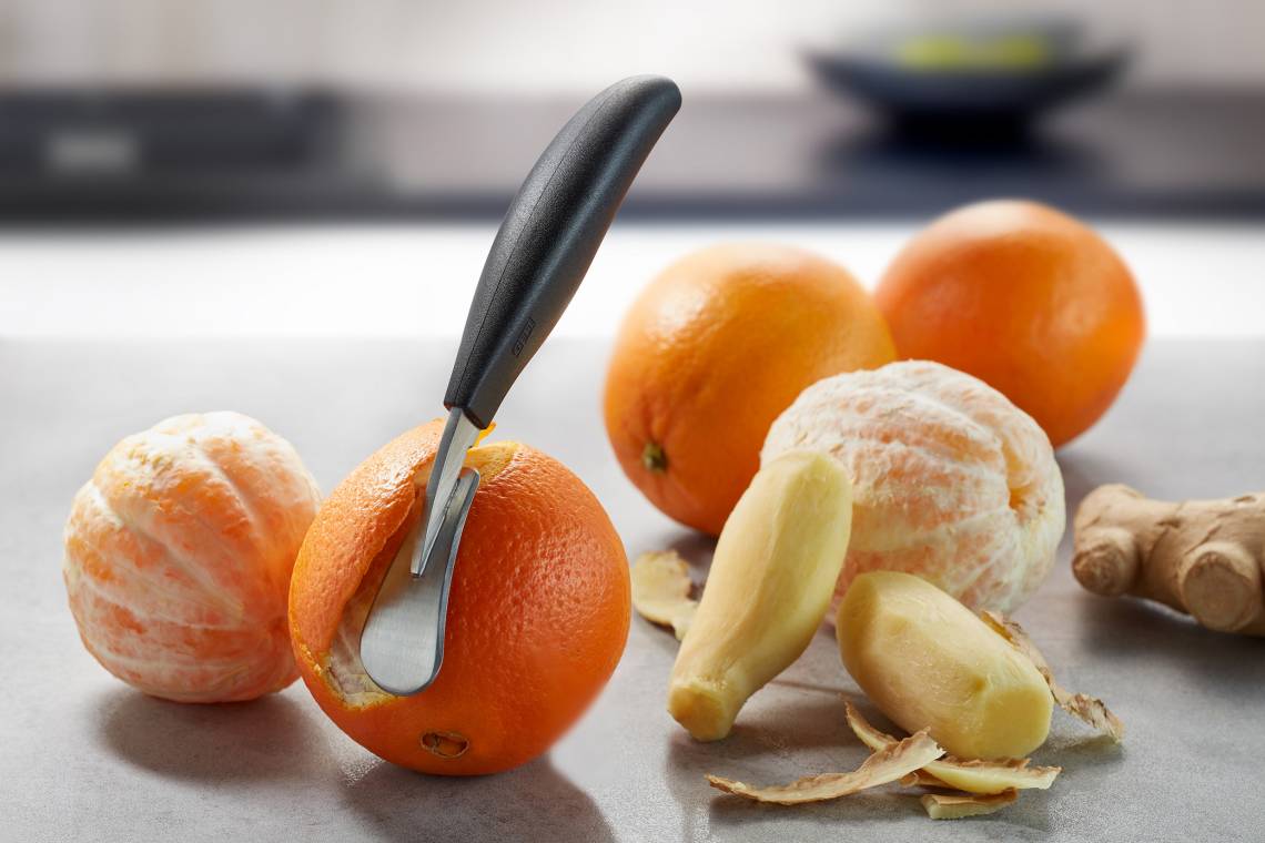 GEFU - Ingwer- und Orangenschäler MELANSINA - Orangen und Ingwer geschält