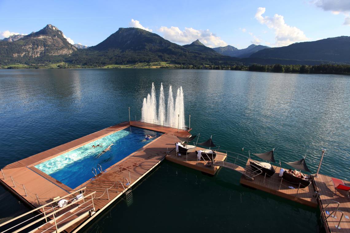 Atemberaubendes Seebad im Romantik Hotel Im Weissen Rössl