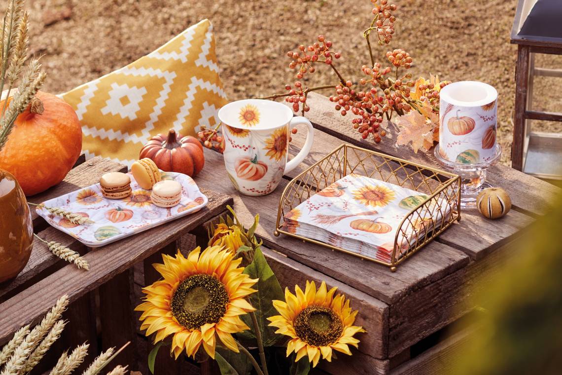 Ambiente - Pumpkins&Sunflowers - Herbstdekoration - Sonnenblumen