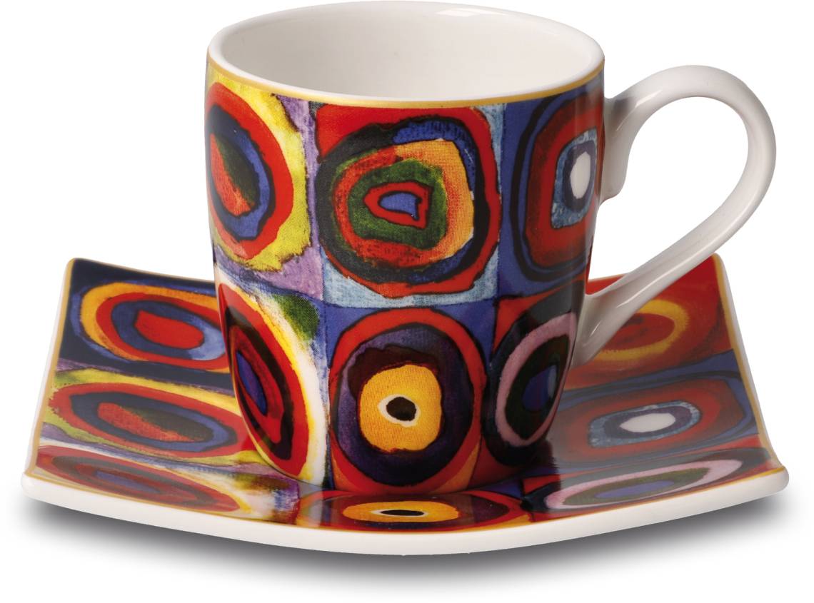 Espressotasse mit Kandinskys Quadrate von Artis Orbis