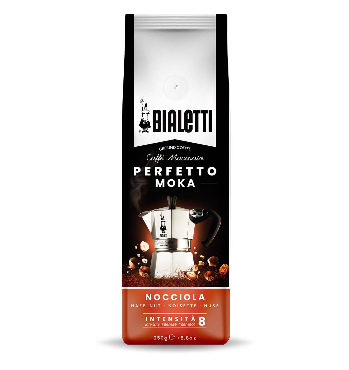 Bialetti - Perfetto Moka Nocciola Kaffee gemahlen, 250g