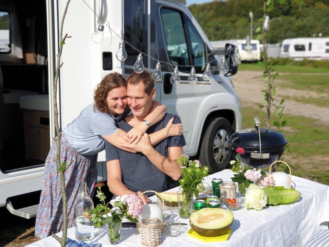 Zeit für die Familie beim Campen in Dänemark