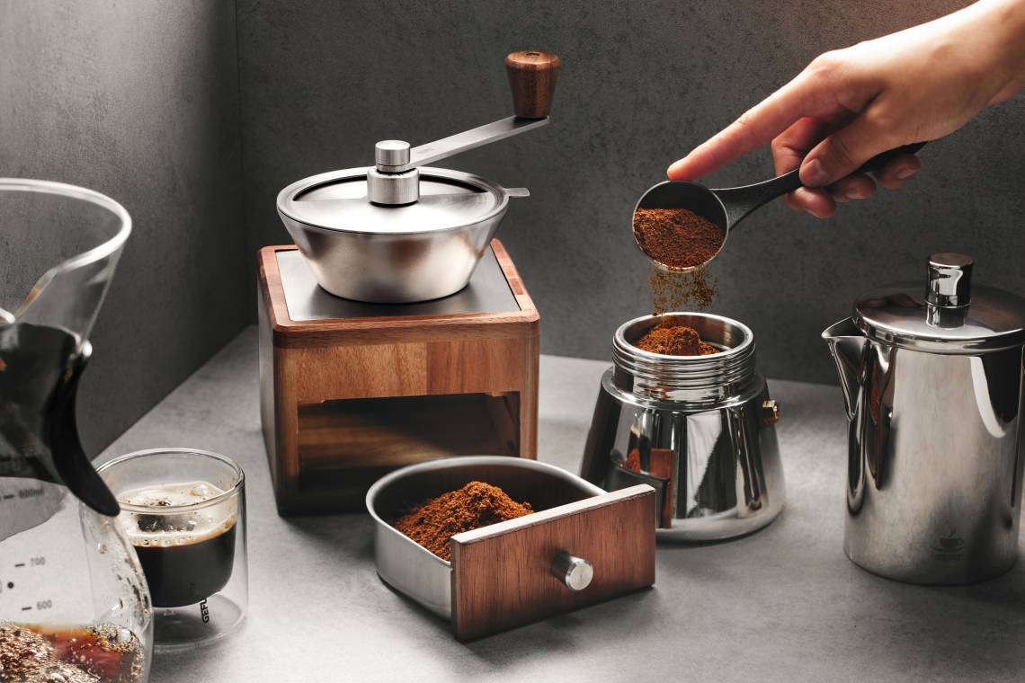 GEFU - Kaffeemühle GIRO mit herausnehmbarer Auffangschublade