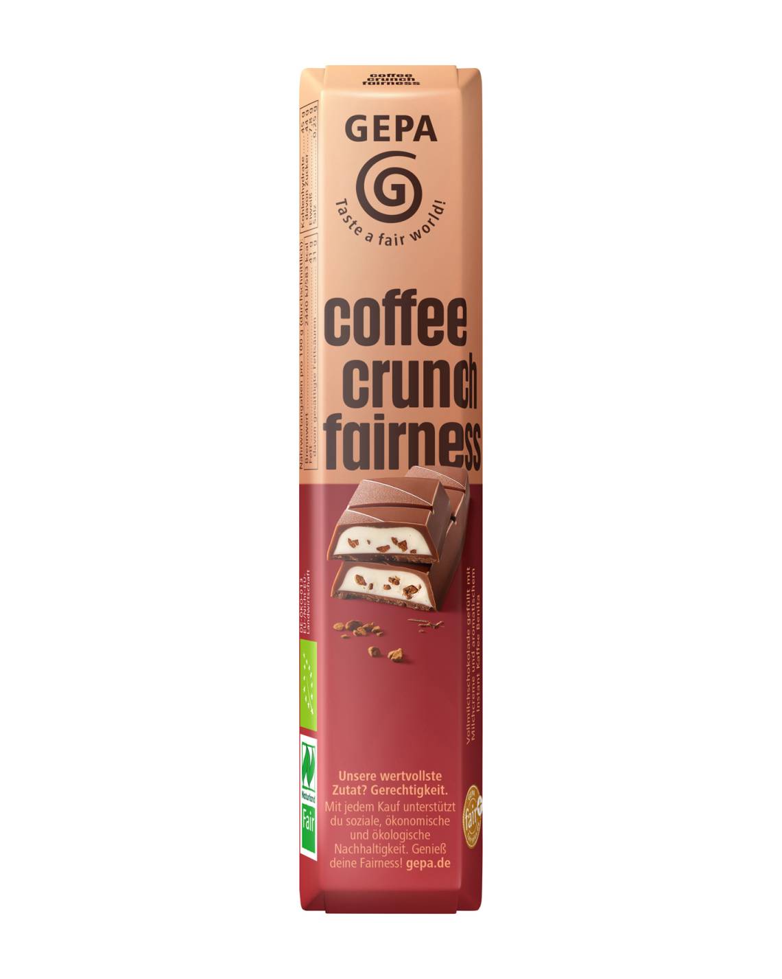 GEPA - Schokoriegel Bio coffee crunch fairness, 37,5 Gramm
