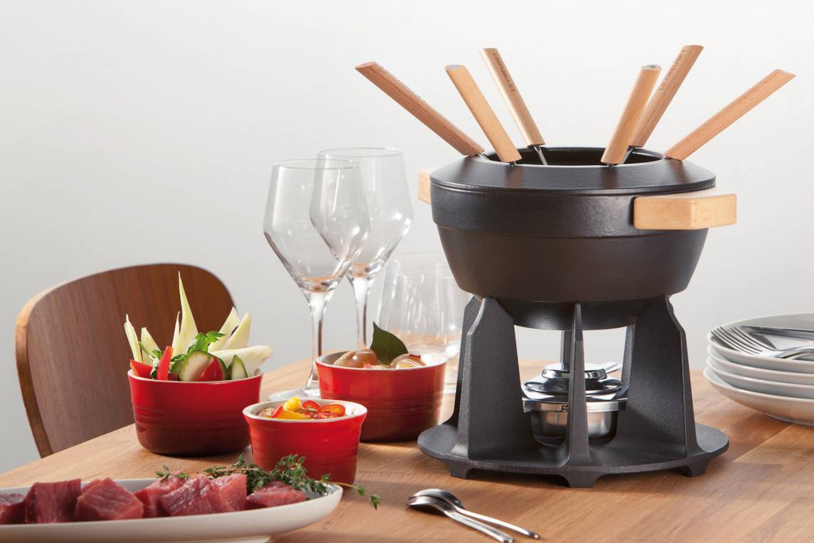 Le Creuset - Fondue-Set schwarz - Partyabend