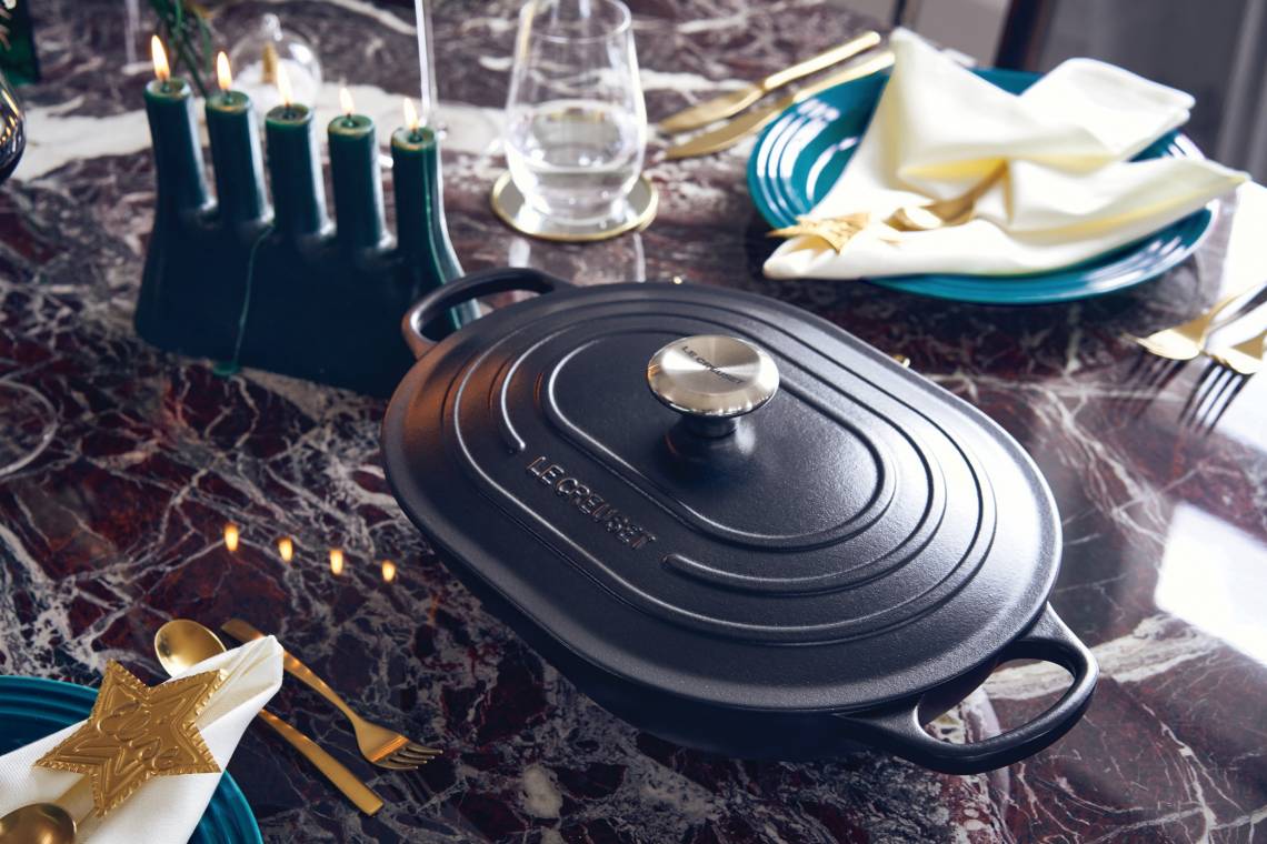 Le Creuset - Together for Christmas - Oblong schwarz - Weihnachtstafel