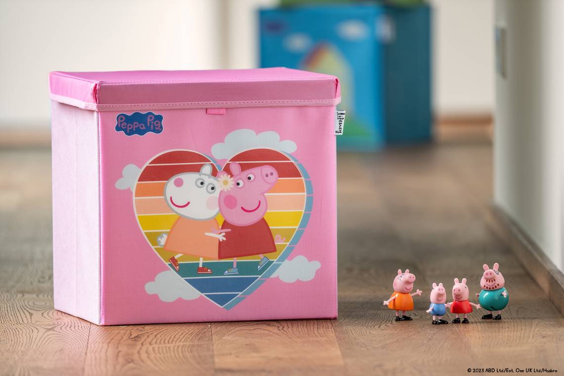 Lifeney - Peppa Pig Aufbewahrungsbox Freundschaft mit viel Stauraum