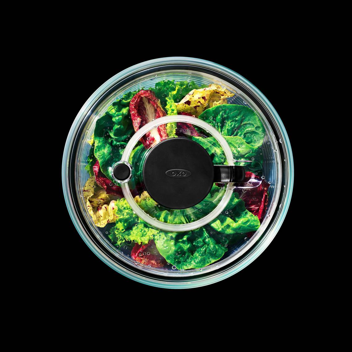 OXO - Salatschleuder aus Glas - Draufsicht