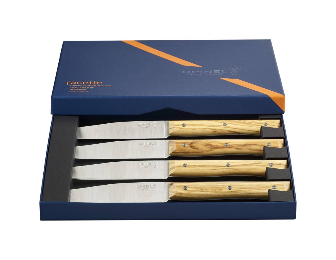 Opinel - Facette Tafelmesser Set Olivenholz