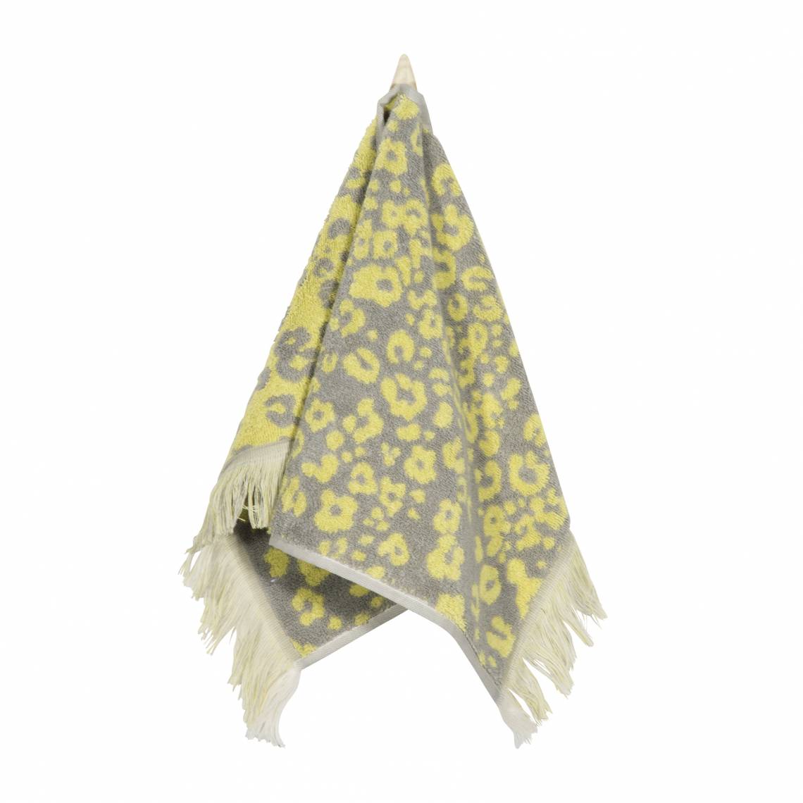 Pad Handtuch Leopard yellow-grey aufgehängt