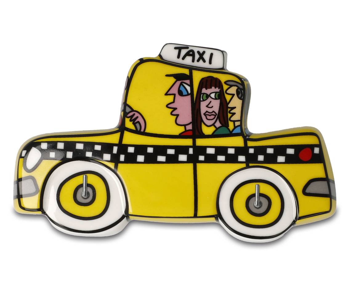 Pop Art - James Rizzi - Schlüsselbrett Yellow Cab