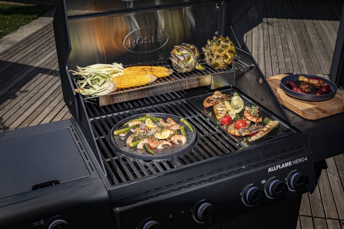 RÖSLE - Ein neues, innovatives Brennersystem ermöglicht bei den RÖSLE ALLFLAME Gasgrills höhere Temperaturen bei gleichem Gasverbrauch.