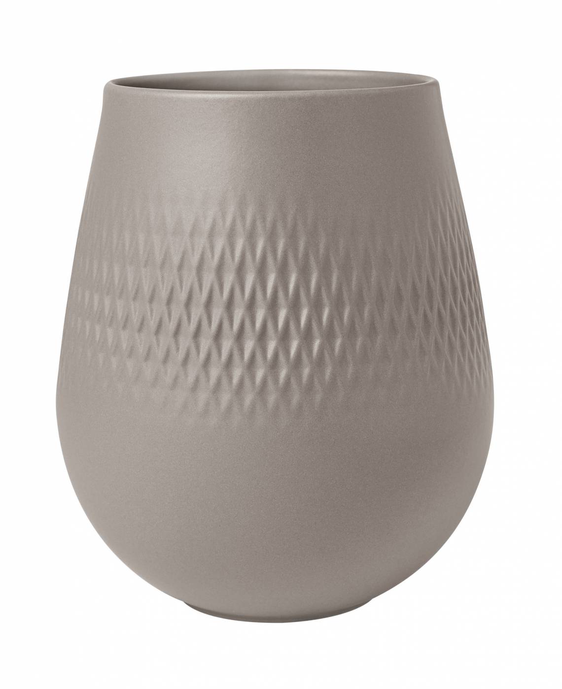 Villeroy & Boch Manufacture Collier Vase in Taupe
