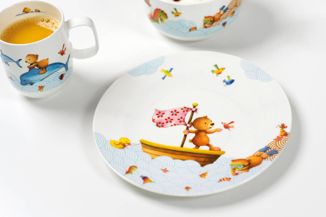 Villeroy & Boch - Happy as a bear - Teller flach - Bär auf Boot