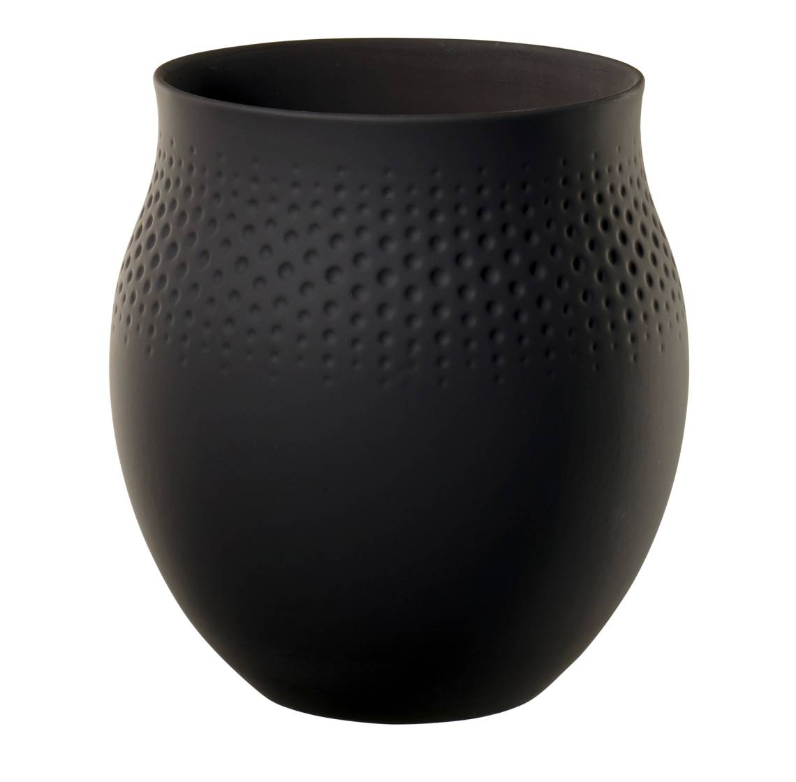 Villeroy & Boch - Manufacture Collier Vase Perle in schwarz