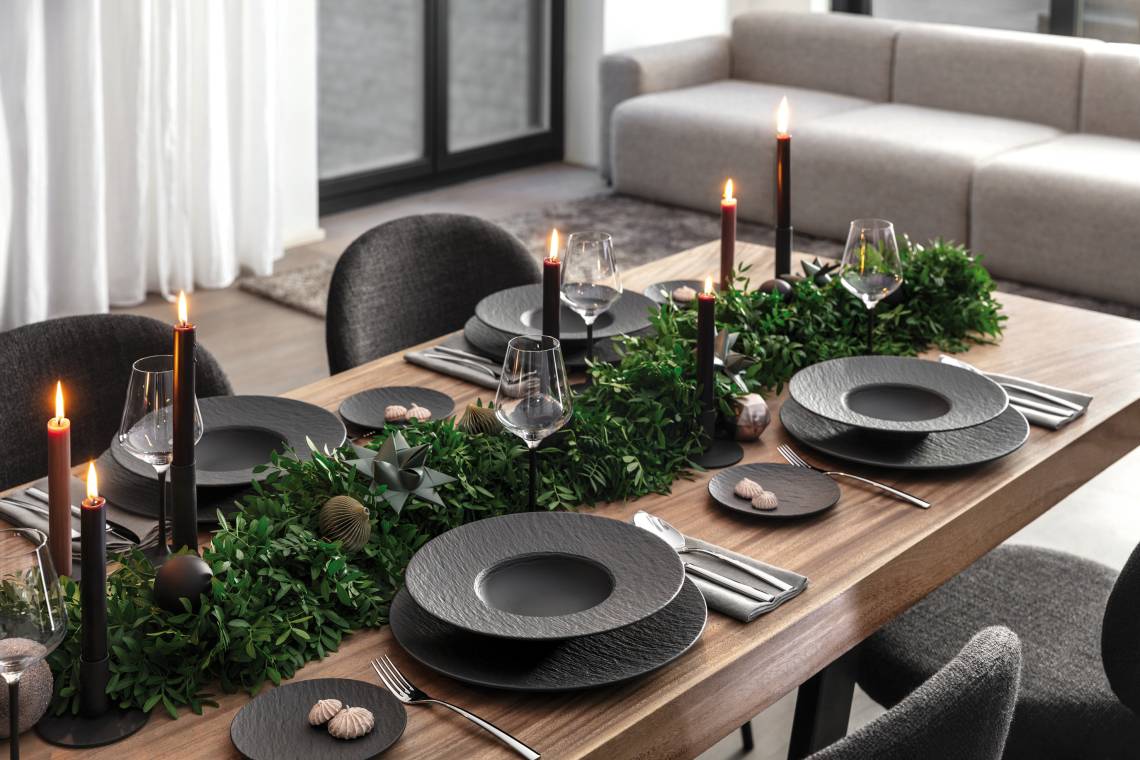 Villeroy & Boch - Manufacture Rock gibt der Festtafel einen modernen Touch