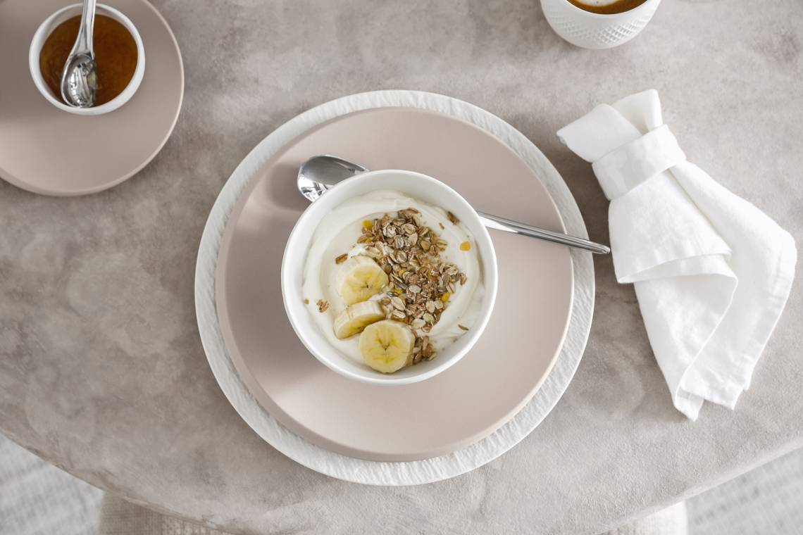 Villeroy & Boch - Schön kombiniert: NewMoon beige mit Manufacture Rock blanc 