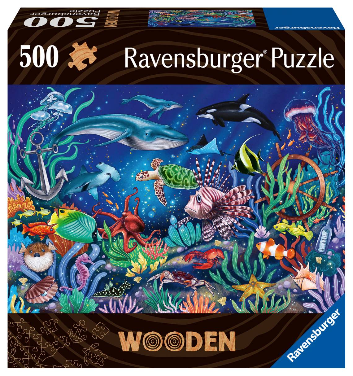 WOODEN Puzzle Unten im Meer Produktbild