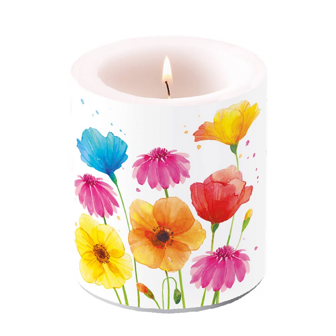 Ambiente Europe Colourful Summer Flowers Kerze 10 cm