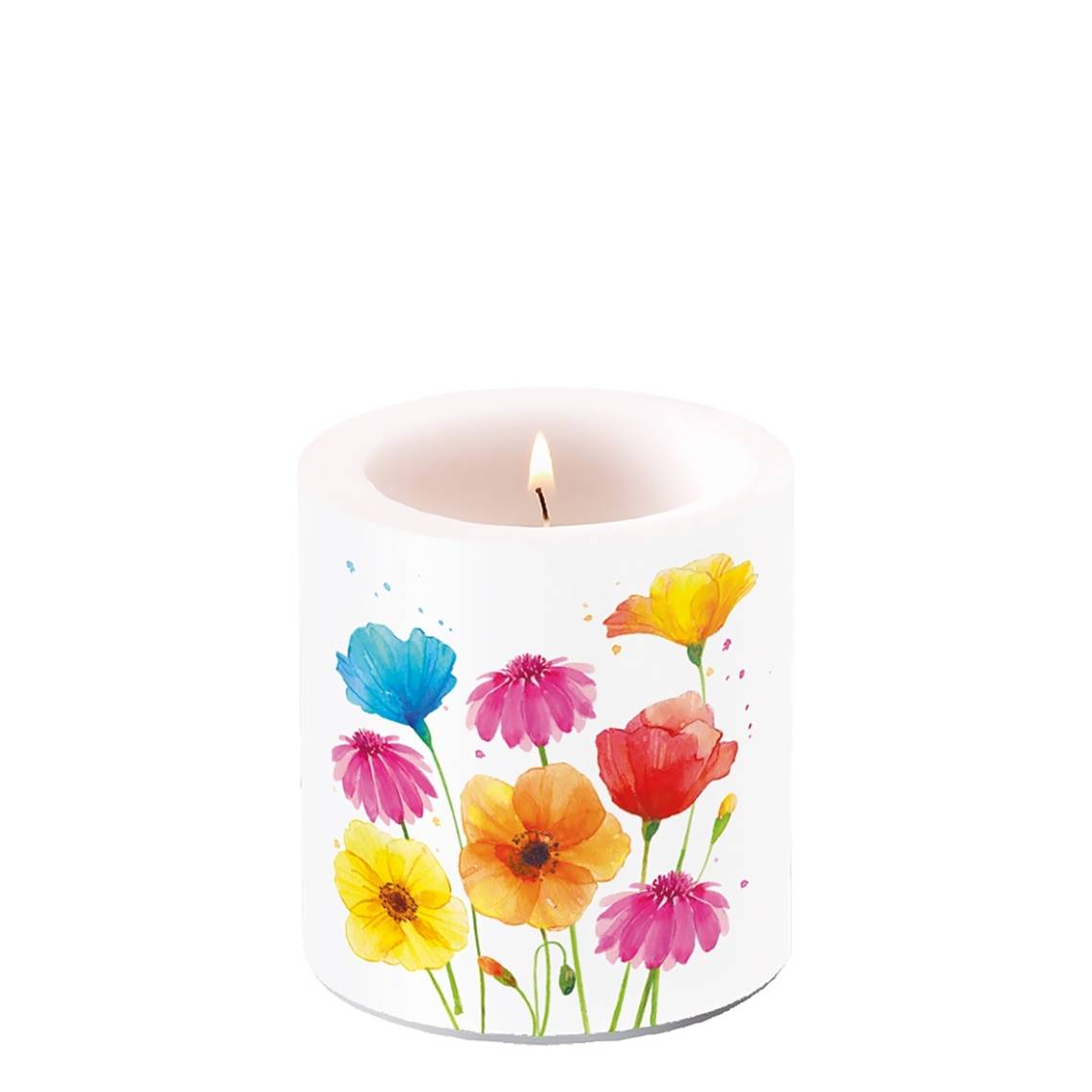 Ambiente Europe Colourful Summer Flowers Kerze 9 cm