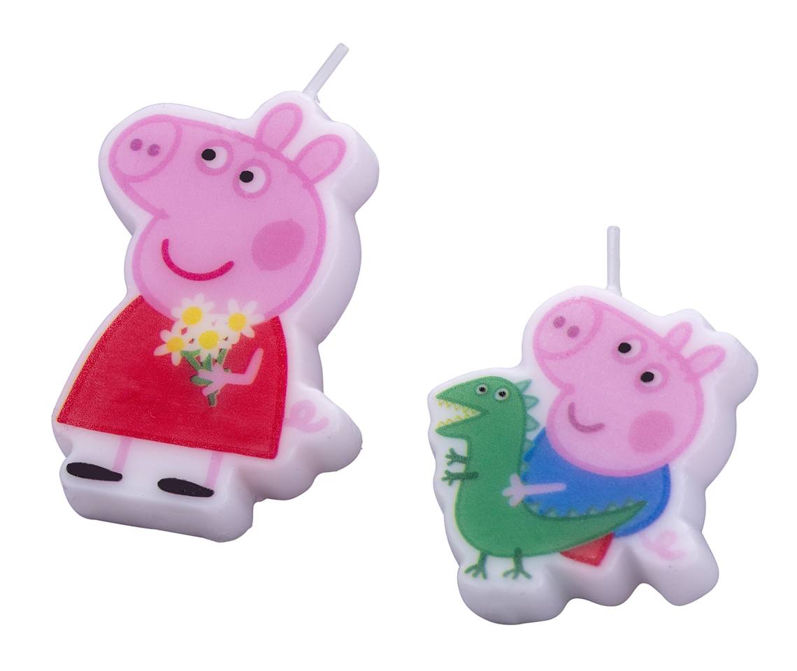 Dr. Oetker - Motiv-Kerzen mit Halter Peppa & Schorsch, 2-tlg.