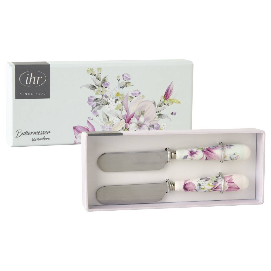 ihr 1031649 Buttermesser in Geschenkverpackung Romantic Magnolia