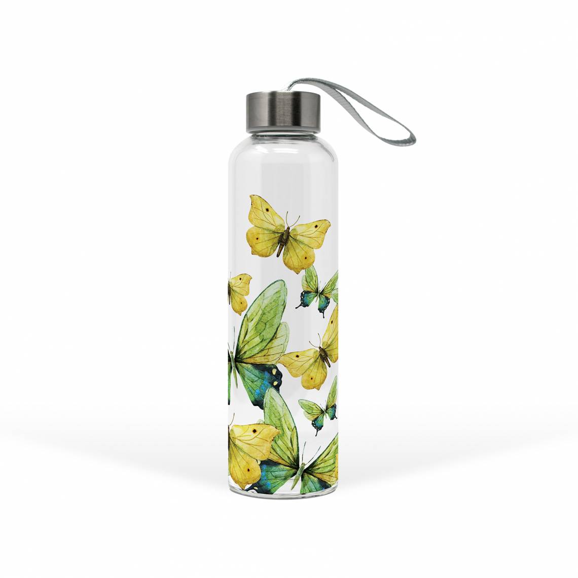Paperproducts Design Glass Bottle 0,5l Green Butterflies – 603651