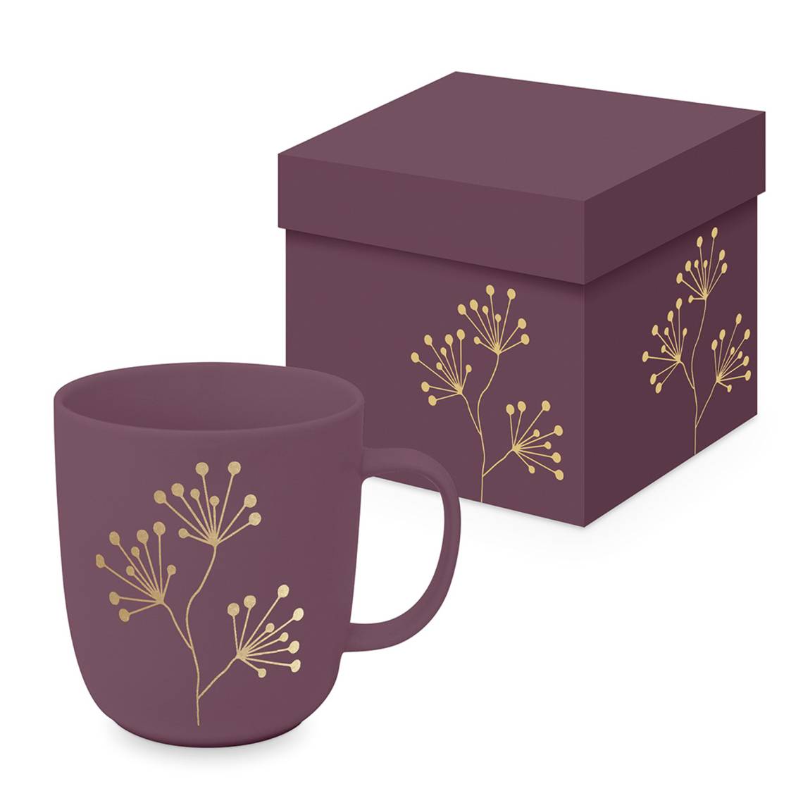 ppd - Pure Gold Berries Matte Mug in Giftbox - mauve