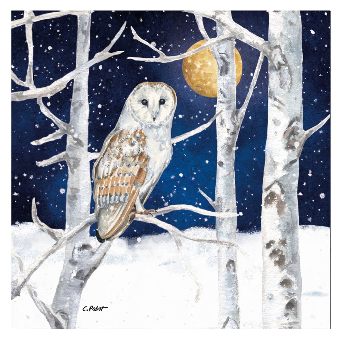 ppd - Winter Owl, Serviette, 33x33 cm