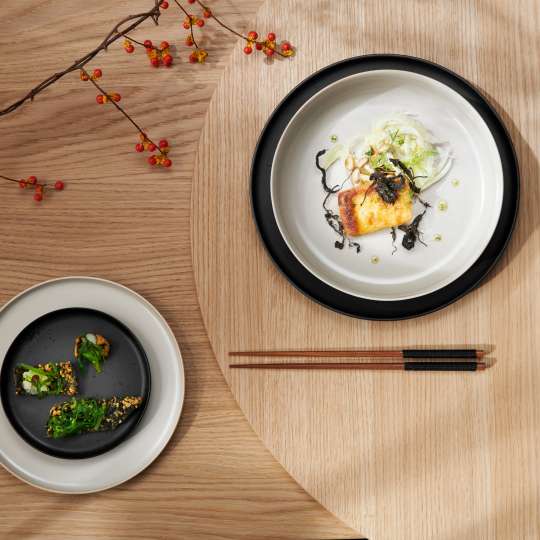 ASA Selection - Von Tofu inspiriert: Teller mit heller Glasur der Serie Coppa 
