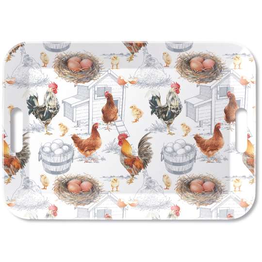 Ambiente - Chicken Farm - Tablett, 33x47 cm