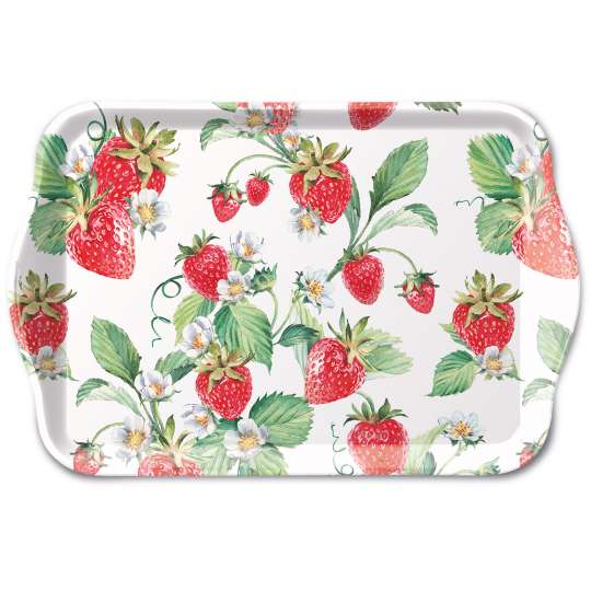 Ambiente - Garden Strawberries - Tablett, 13x21 cm