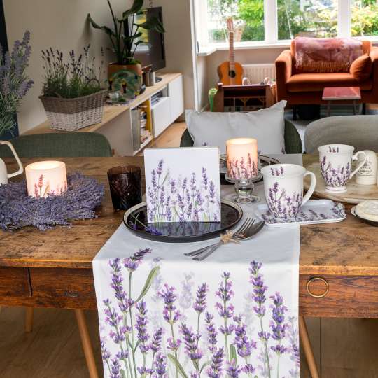 Ambiente - Lavender Shades Kollektion - Tischläufer mit Tischaccessoires