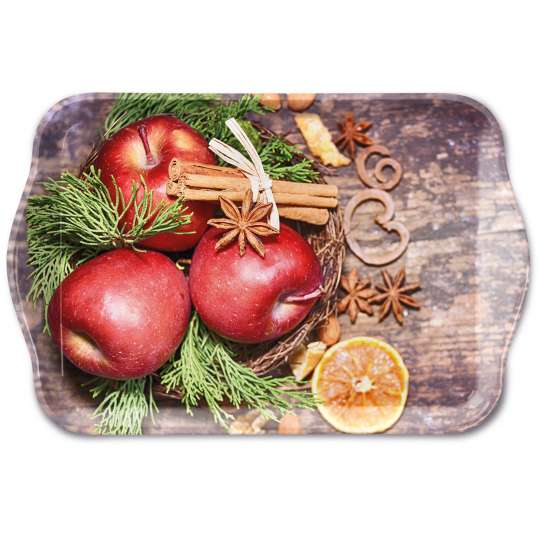 Ambiente - Winter Apples - Tablett, 13 x 21 cm