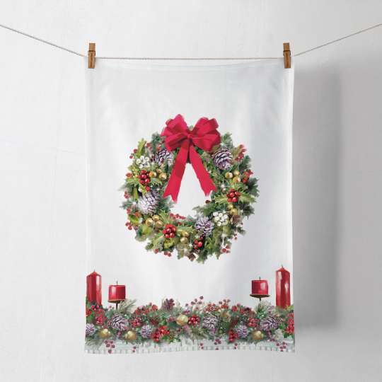 Ambiente - Bow on Wreath - Geschirrtuch