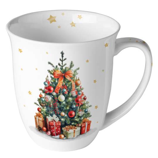 Ambiente - Decorated Christmas Tree Henkelbecher, 400 ml