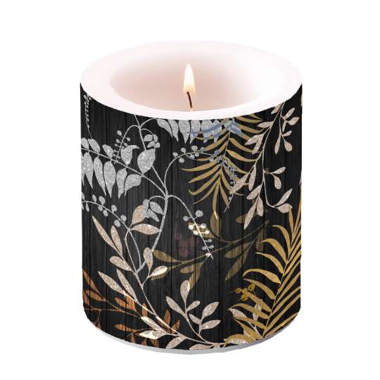 Ambiente - Luxury Leaves Kerze mittel