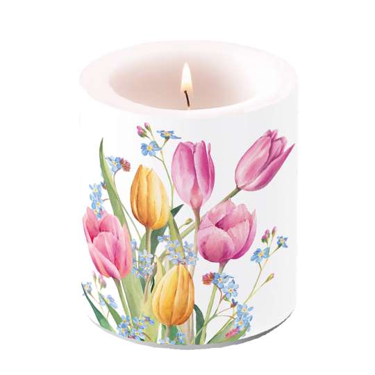 Ambiente - Tulips Bouquet - Kerze groß