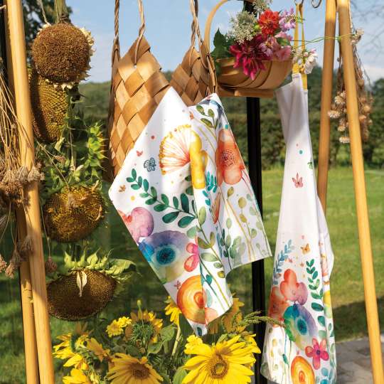 Ambiente - Vibrant Spring: Geschirrtücher mit bezauberndem Blumenmotiv