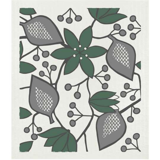 Born in Sweden - Geschirrtuch HELLBORUS GREEN