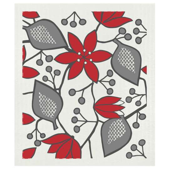 Born in Sweden - Geschirrtuch HELLBORUS RED