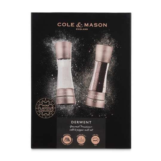 Cole & Mason - Salz- und Pfeffermühlen - Derwent Titanium - Verpackung 