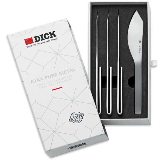 DICK - AJAX PURE METAL Steak- und Tafelmesser - Box 4er Set