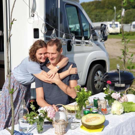 Zeit für die Familie beim Campen in Dänemark