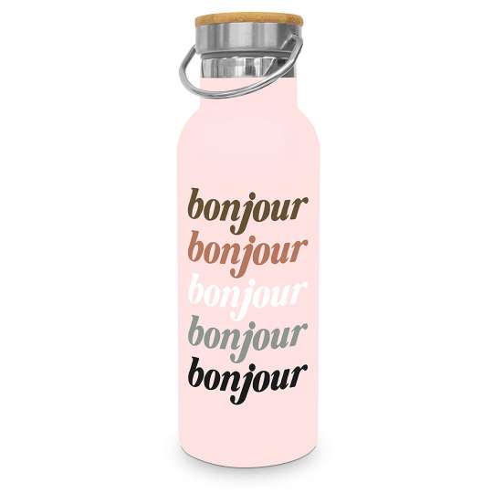 Design-at-home - Edelstahlflasche 0,5l - Bonjour