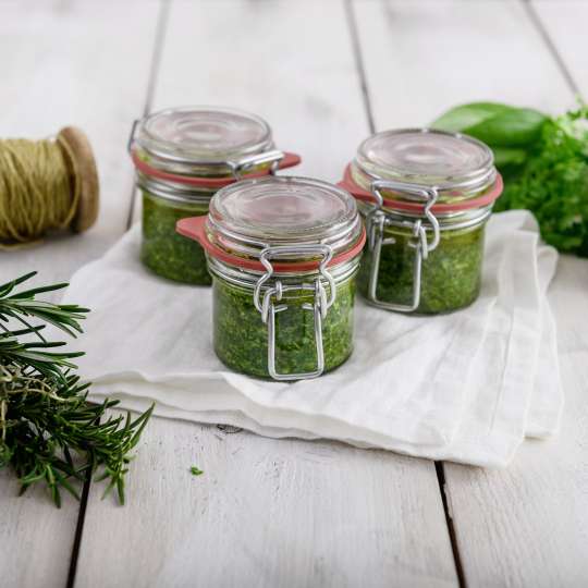 Dr. Oetker - Kleine Bügelverschussgläser für Pesto