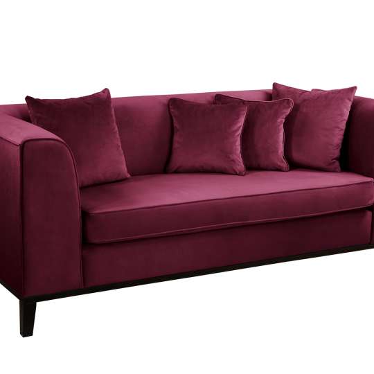 Fink Living - MAXIM, 3er Sofa, Velvet, dunkelrot