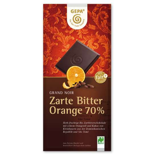 GEPA Schokolade Zarte Bitter Orange