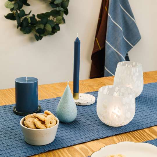GEPA - Blau-Weiß-Kombination: Kerzen und Windlichter Fairtrade