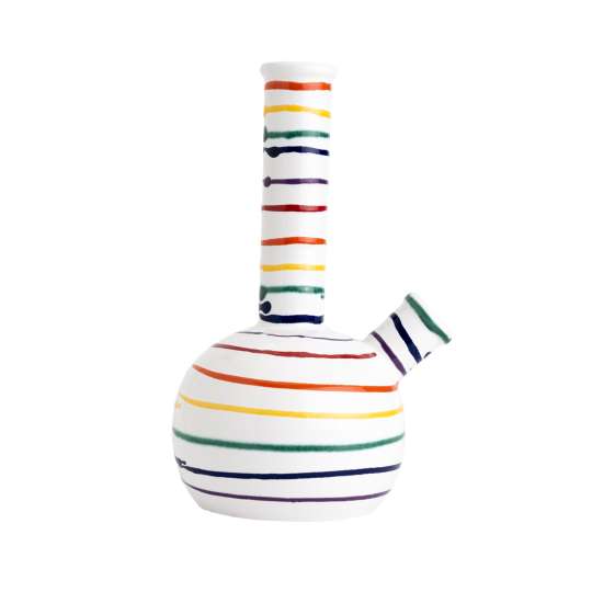 Originelle Keramik-Bong in Regenbogen-Gewand von Gmundner 